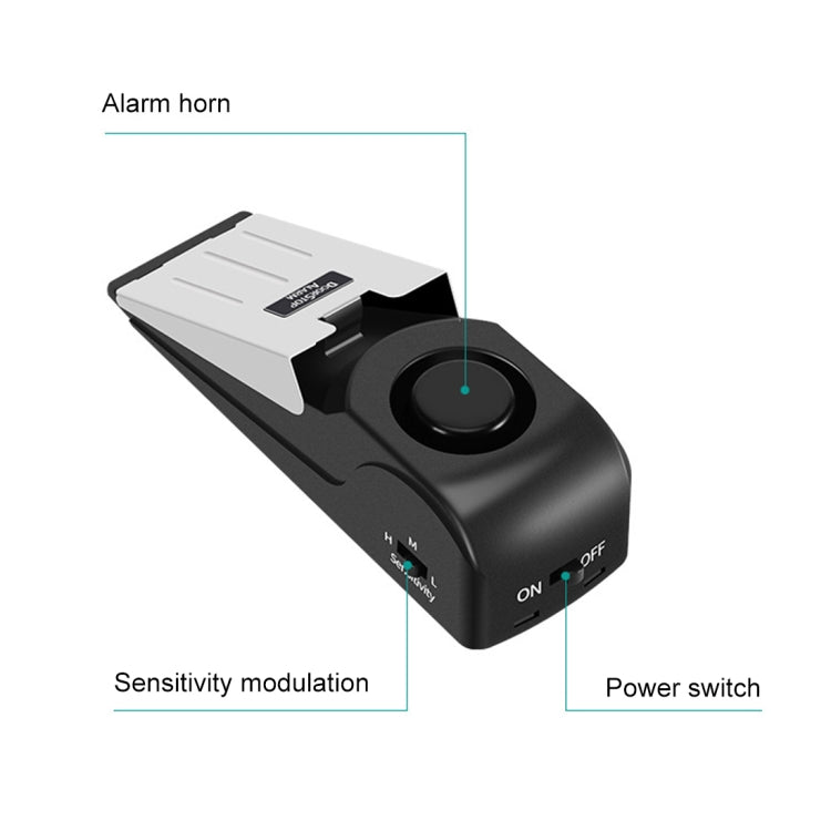 120dB Wedge Shape Door Stop Alarm Home Security Thief Prevention Device, Wedge Shape 120dB Wedge Shape Door Stop Alarm Home Security Thief Prevention Device, Wedge Shape